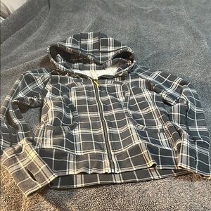 lululemon athletica Black and White Plaid Hoodie